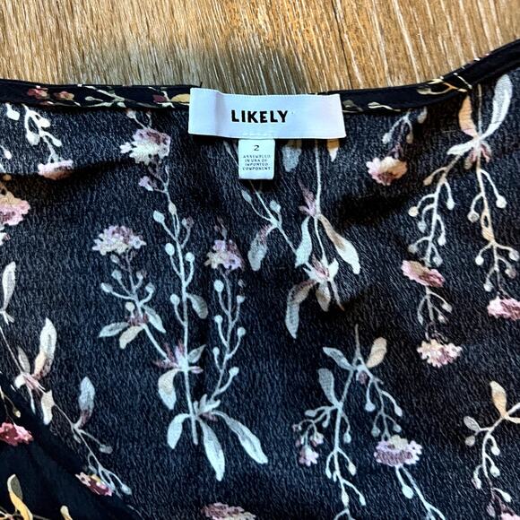 LIKELY Melanie Flared Ruffle Midi Dress Size 2 - Picture 3 of 10